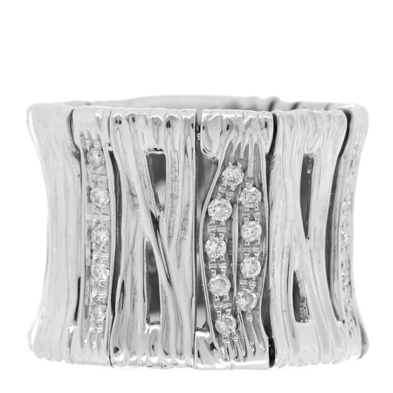 18K White Gold Diamond Elephantino Ring 49 5