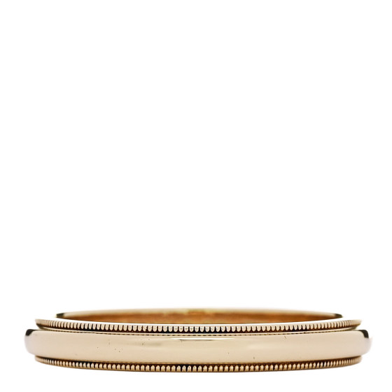 18K Yellow Gold 3mm Milgrain Wedding Band Ring 62 10
