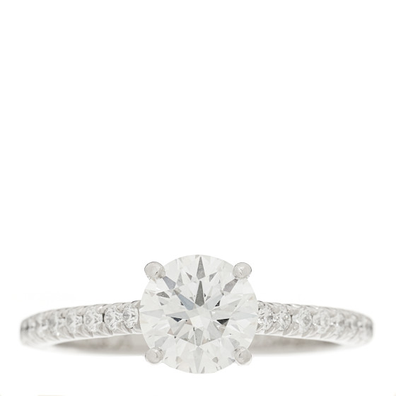 Platinum Diamond .98ct Novo Round Engagement Ring 50 5.25