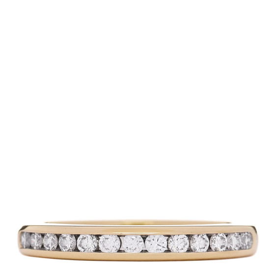 18K Yellow Gold Diamond 2mm Channel Set Band Ring 47 4