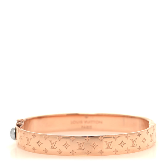 Brass Monogram Nanogram Cuff M Pink Gold