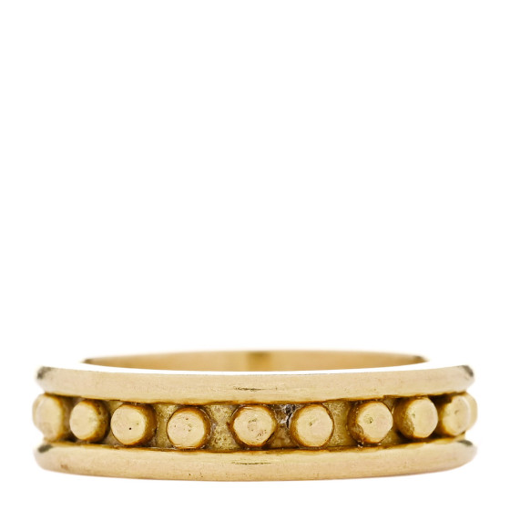 19K Yellow Gold Narrow Granulated Stack Ring 53 6.25