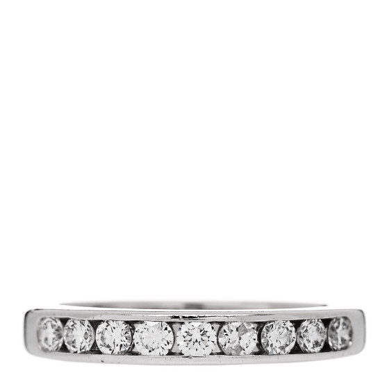 Platinum Diamond 3mm Half Circle Wedding Band Ring 48 4.5