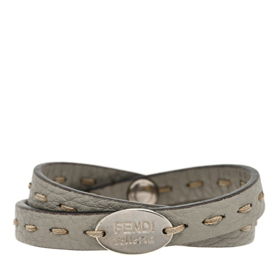 Calfskin Romano Selleria Bracelet Gray