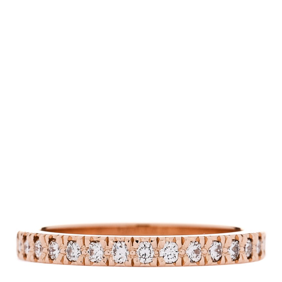 18K Rose Gold Diamond Soleste Half Eternity Band Ring 47/4