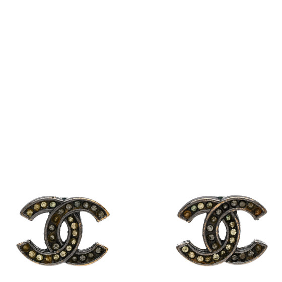Crystal CC Earrings Silver