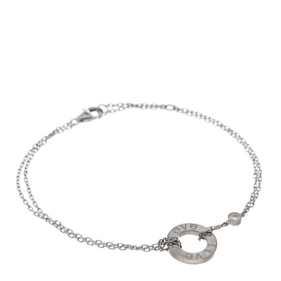 18K White Gold Diamond LOVE Bracelet