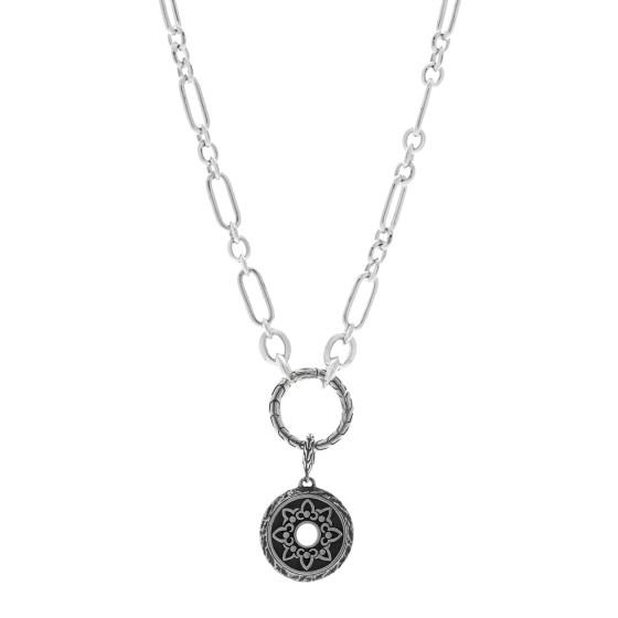 Sterling Silver Padma Amulet Necklace