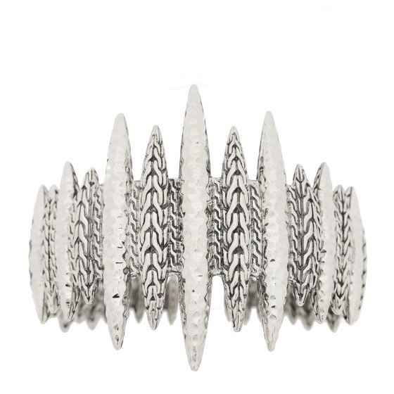 Sterling Silver Classic Chain Spear Cuff Bracelet