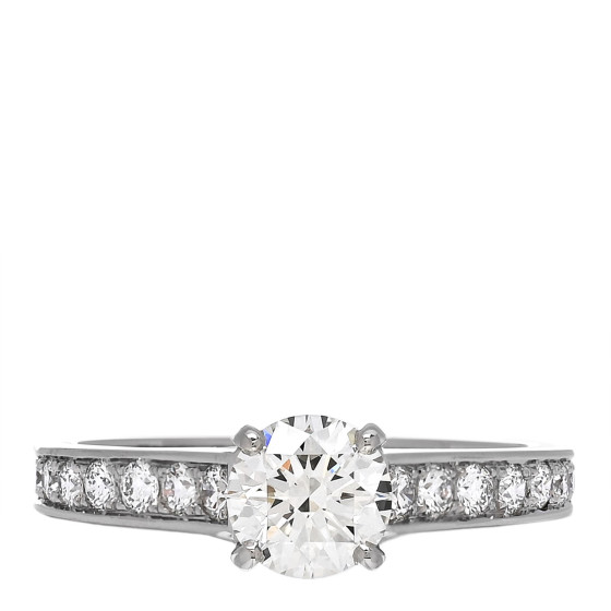 Platinum Diamond .80ct Solitaire 1895 Engagement Ring 51 5.75