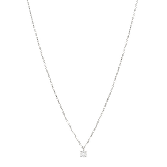 Platinum Diamond .20ct Solitaire Pendant Necklace