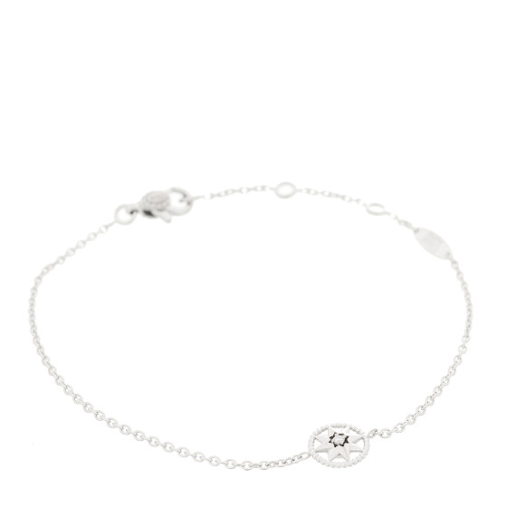 18K White Gold Diamond XS Rose Des Vents Bracelet