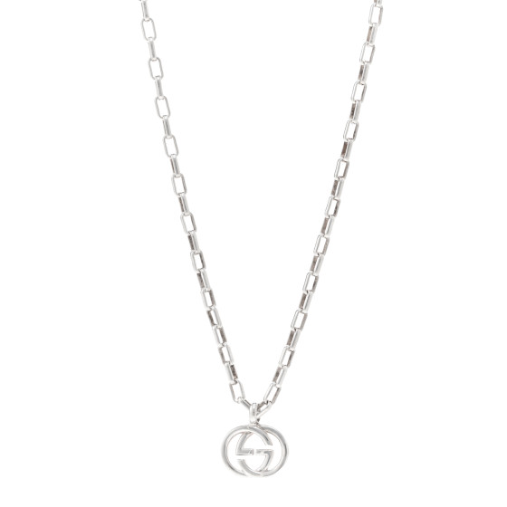 Sterling Silver Interlocking G Pendant Necklace