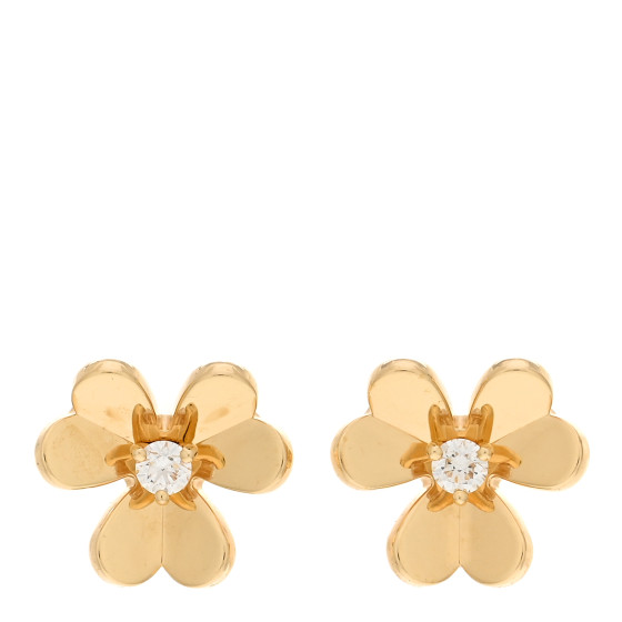 18K Yellow Gold Diamond Mini Frivole Earrings