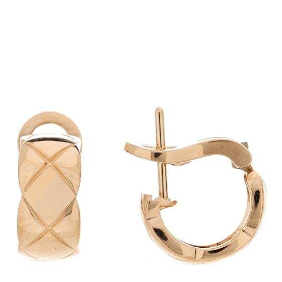 18K Beige Gold Coco Crush Hoop Earrings
