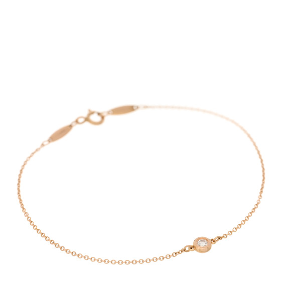 18K Rose Gold Diamond .03ct Elsa Peretti Diamonds By The Yard Bracelet