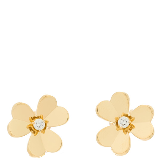 18K Yellow Gold Diamond Small Frivole Earrings