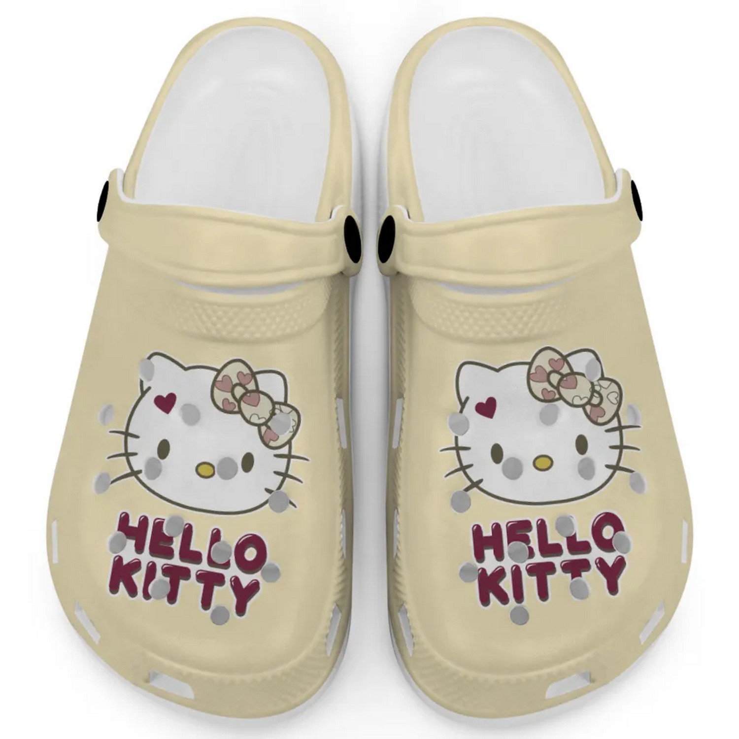 Cronocare Hello Kitty And Glasse Cartoon Crocs Comfortable 