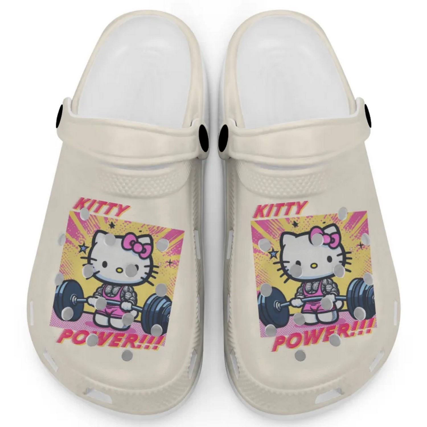Soft Stitch Cartoon Crocs With Comfortable Cushion Sole