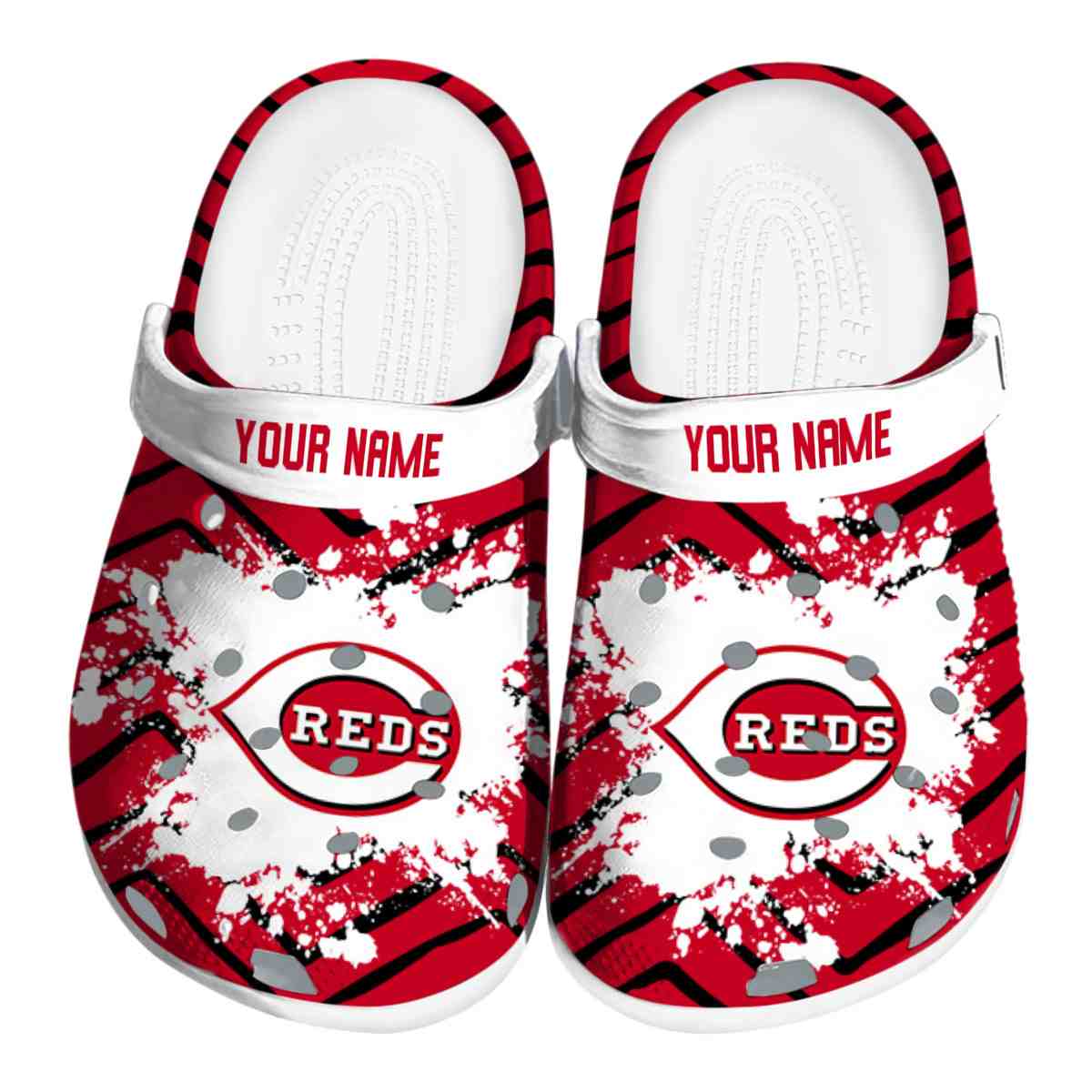 Sport Crocs With Bold Cincinnati Reds Graphics All Sizes