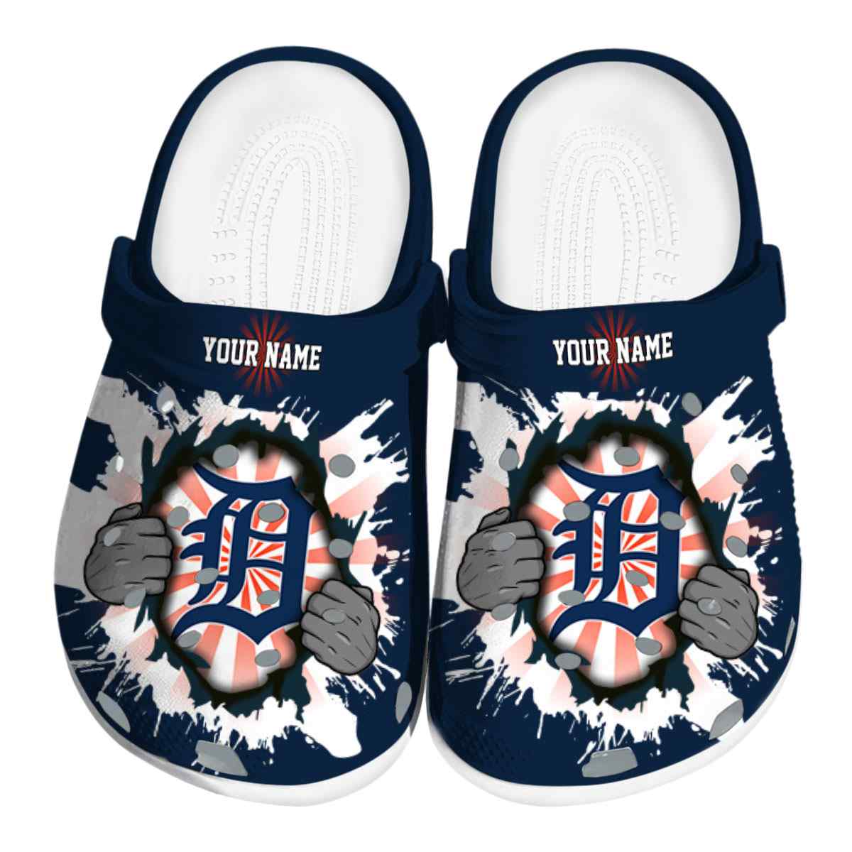 Sport Crocs For Detroit Tigers Supporters Size 3.512