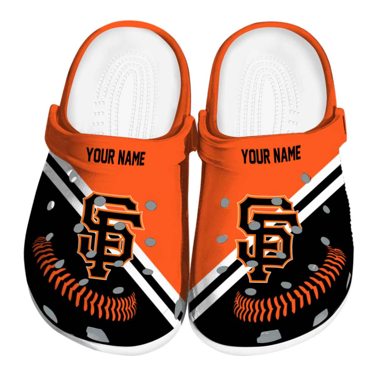San Francisco Giants Mlb Crocs With Baseball Graphics