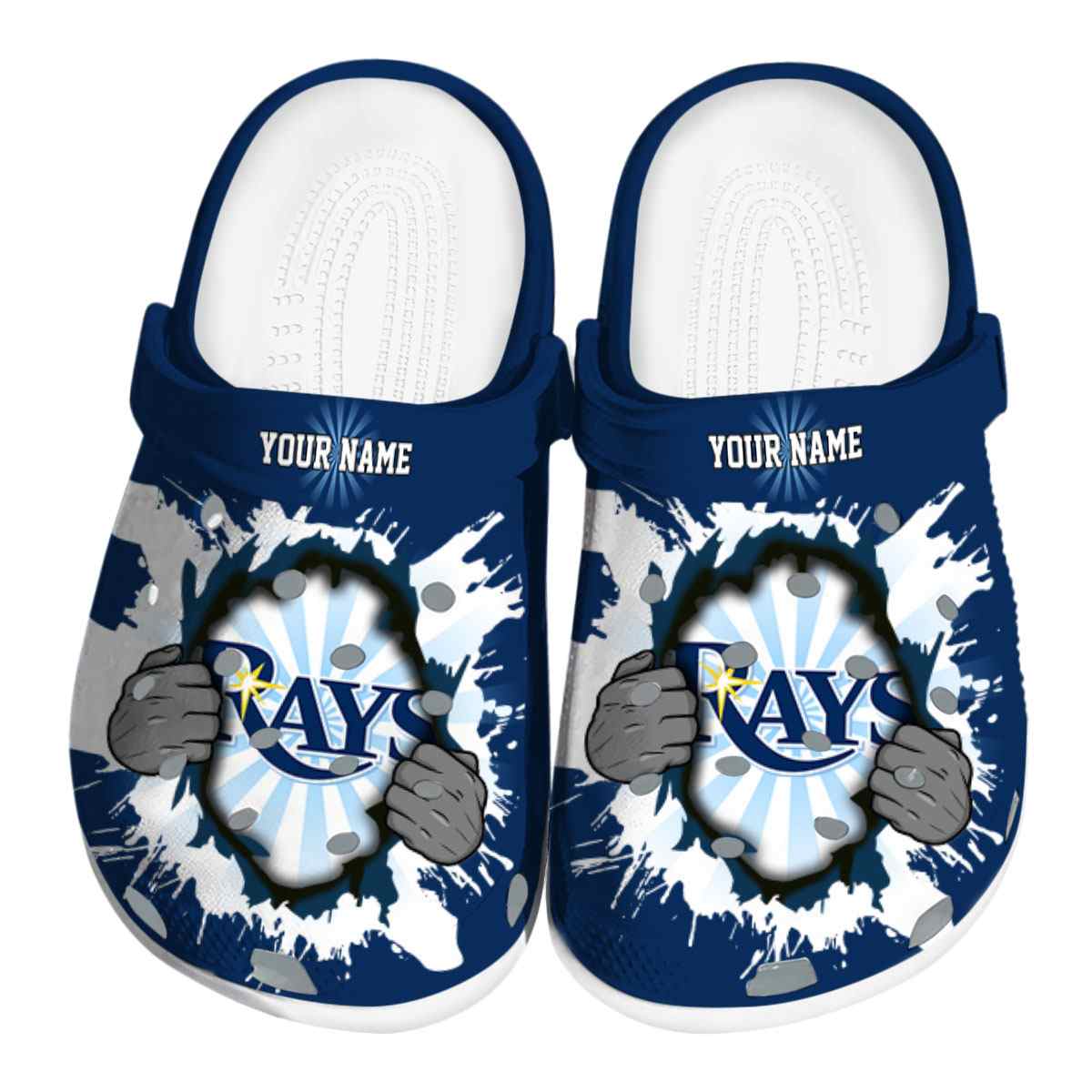 Soft Sole Tampa Bay Rays Mlb Crocs For Everyday Wear