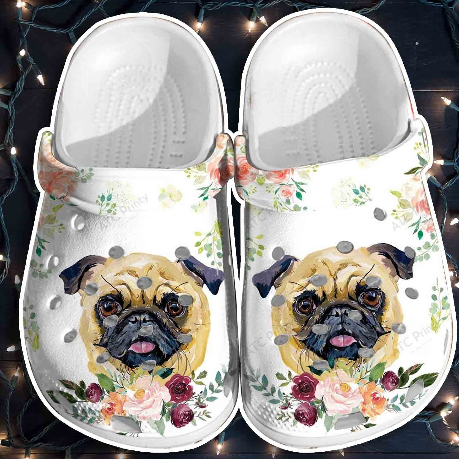 Adorable Pitbull Crocs Shoes For Mother Day Roses Dog Custom 