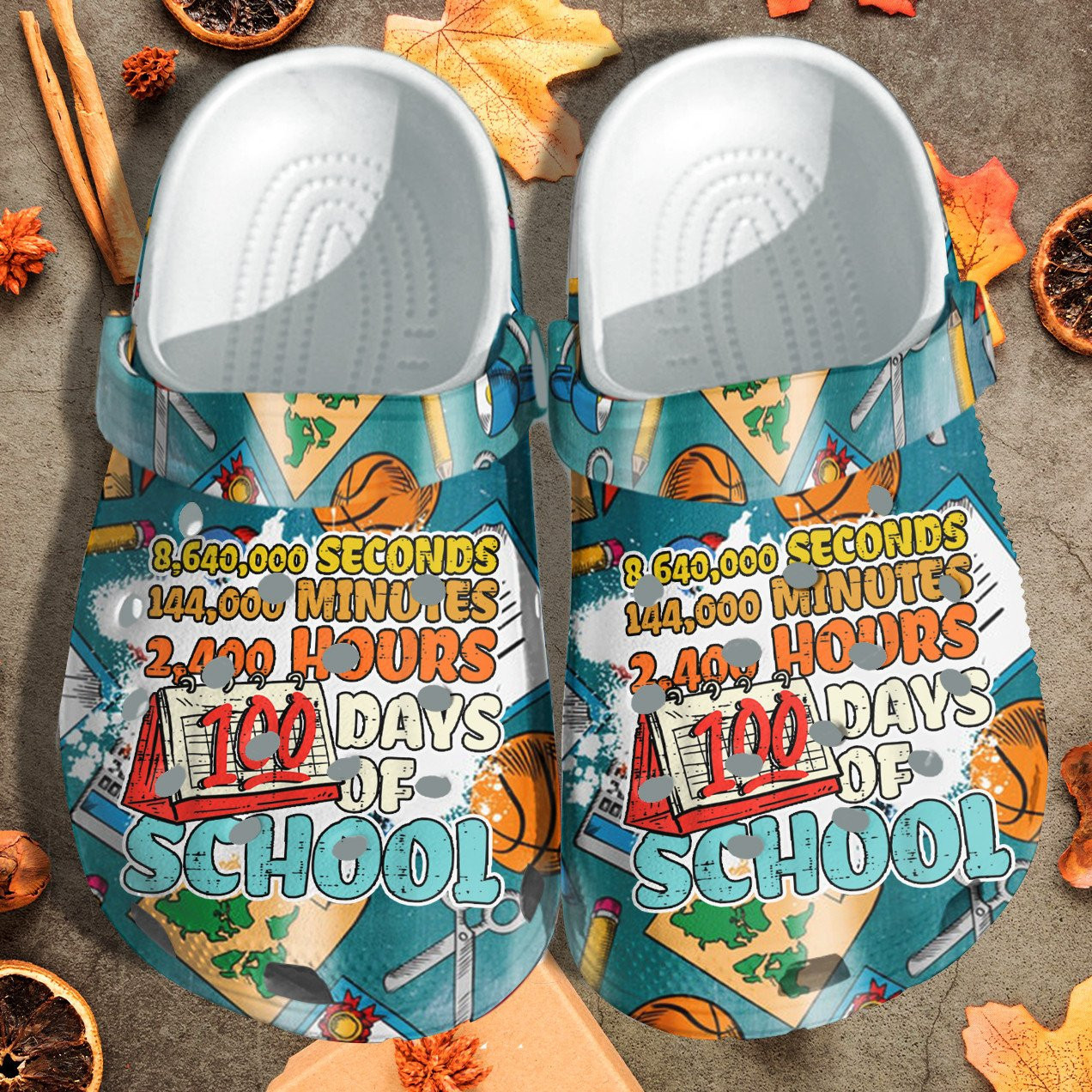 2400 Hours 100 Days Of Schoolleopard Crocs Crocs Gift Classic Crocs-Style Clogs Gift For Men And Women