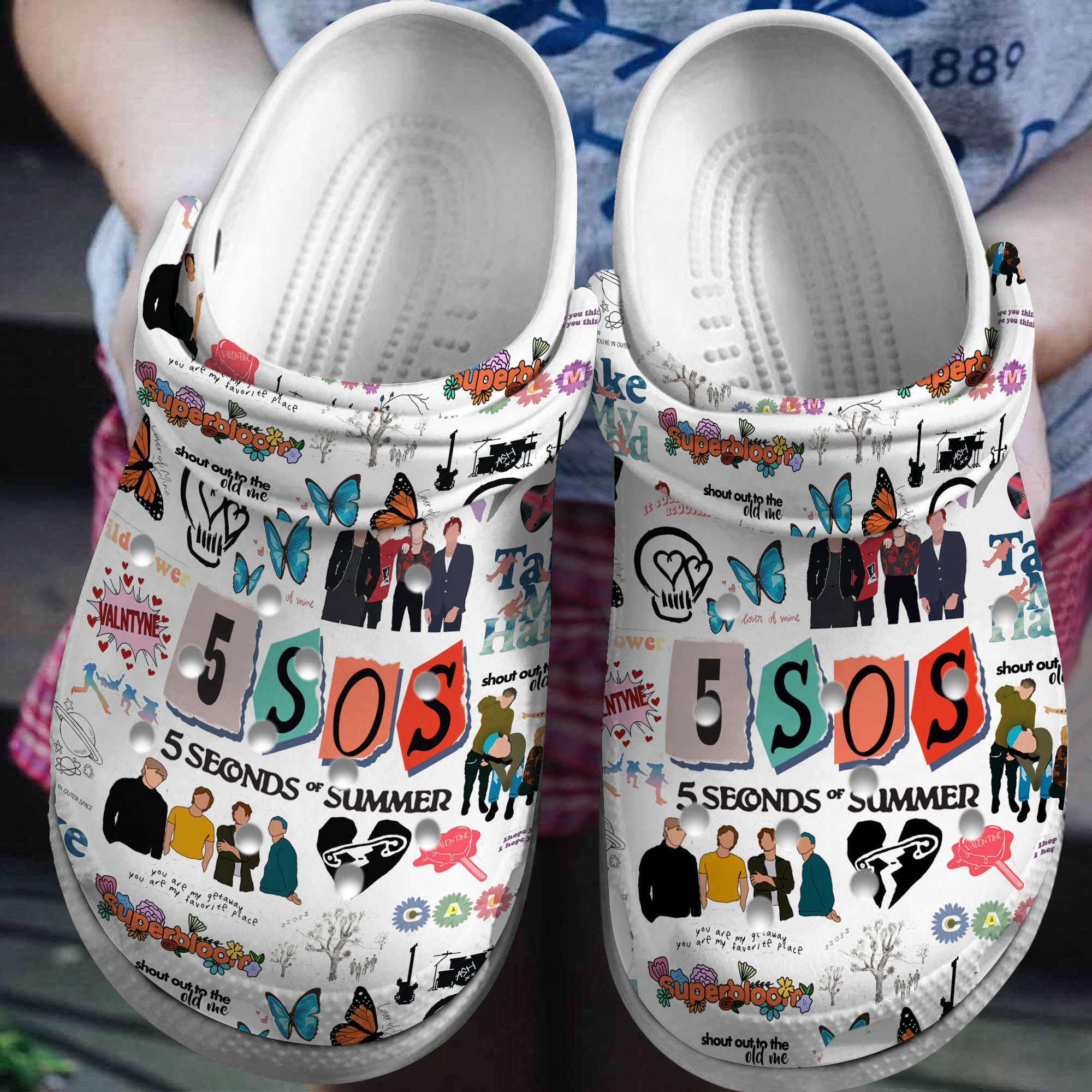 5 Seconds Of Summer Music Crocs For Men Women Full Size   