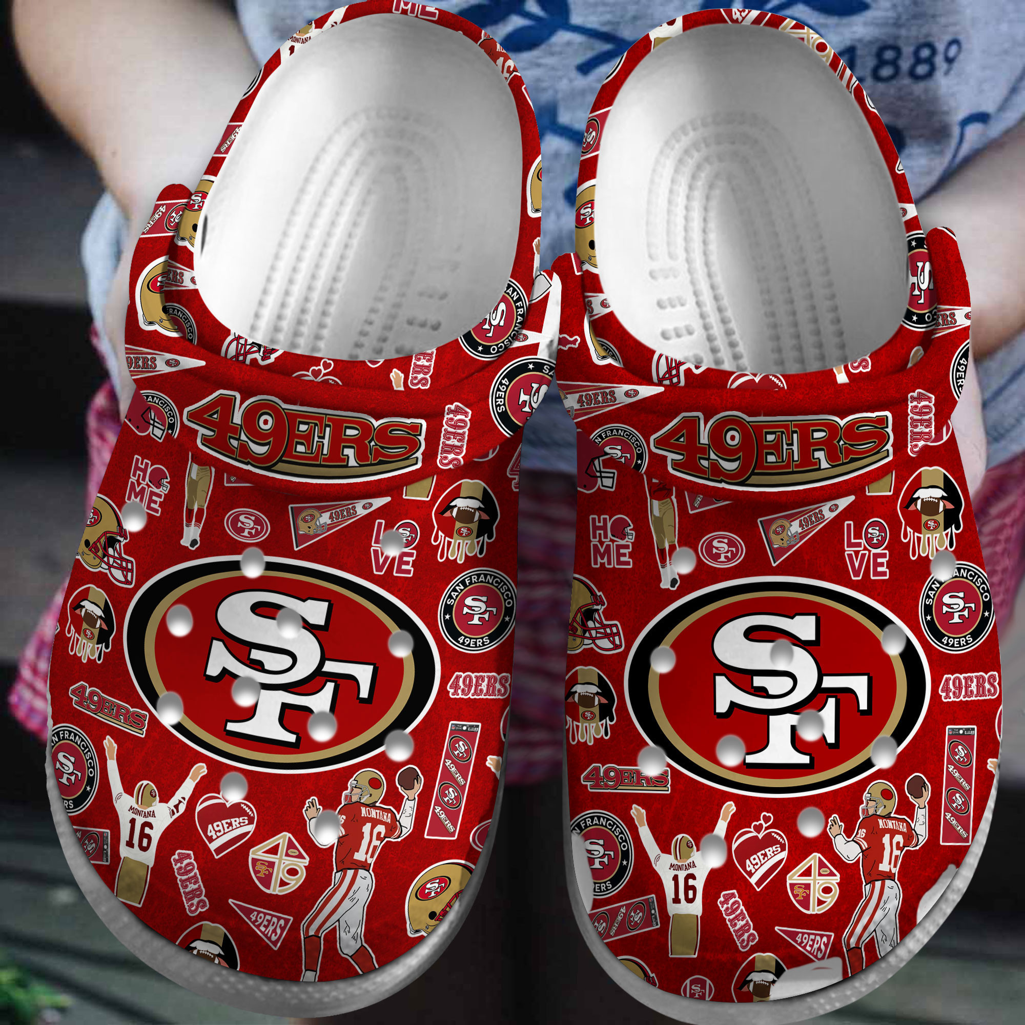 San Francisco 49Ers Nfl Sport Crocs Comfortable For Men Women 