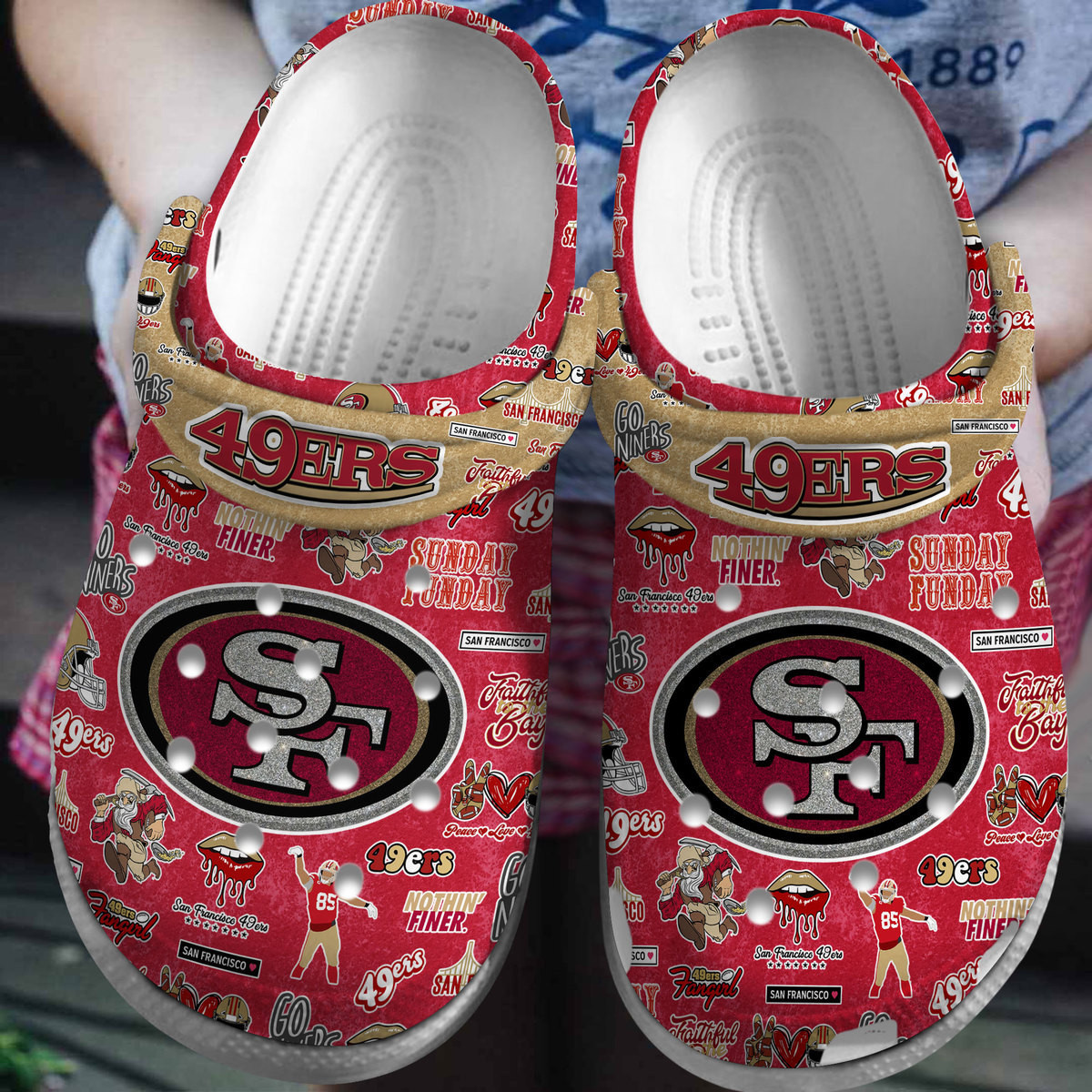 San Francisco 49Ers Nfl Sport Crocs Comfortable For Men Women 