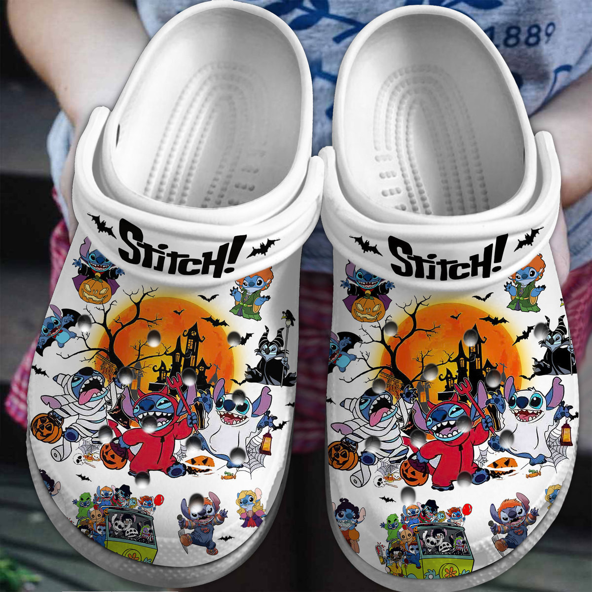 Stitch Cartoon Crocs Comfortable For Men Women 