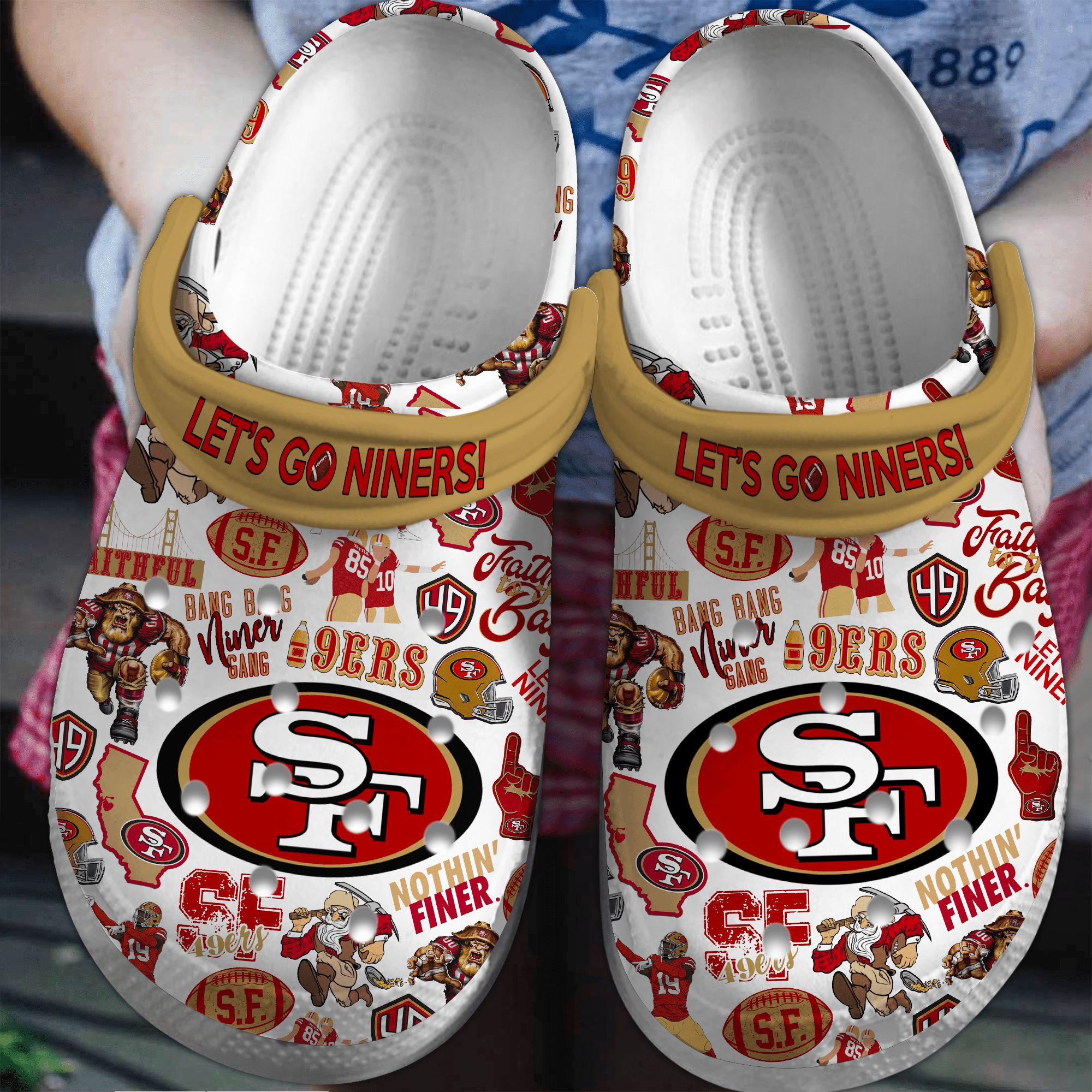 San Francisco 49Ers Nfl Sport Crocs Comfortable For Men Women 