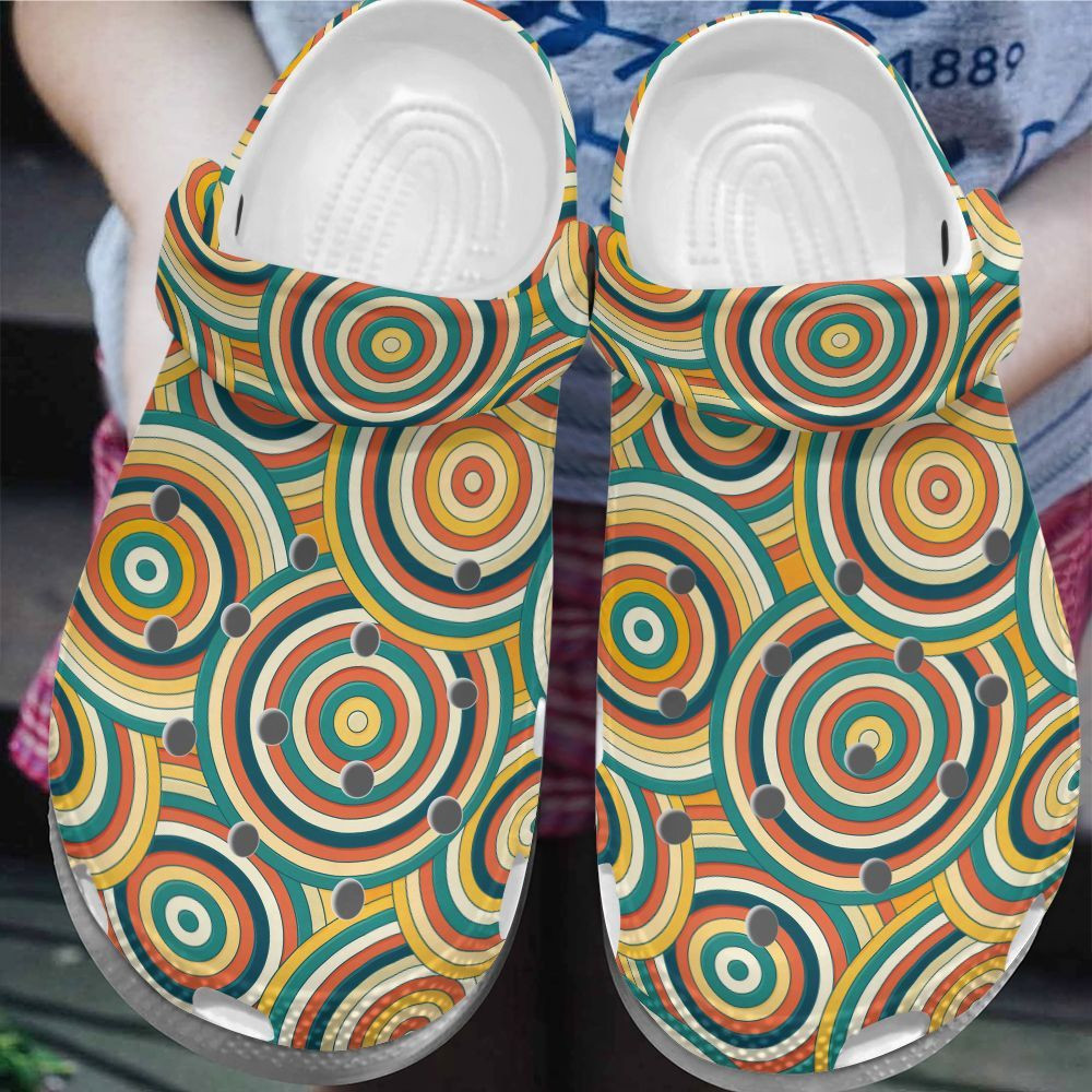 Archery Clog Whitesole Retro Targets Classic Crocs Gift For Men And Women & Her