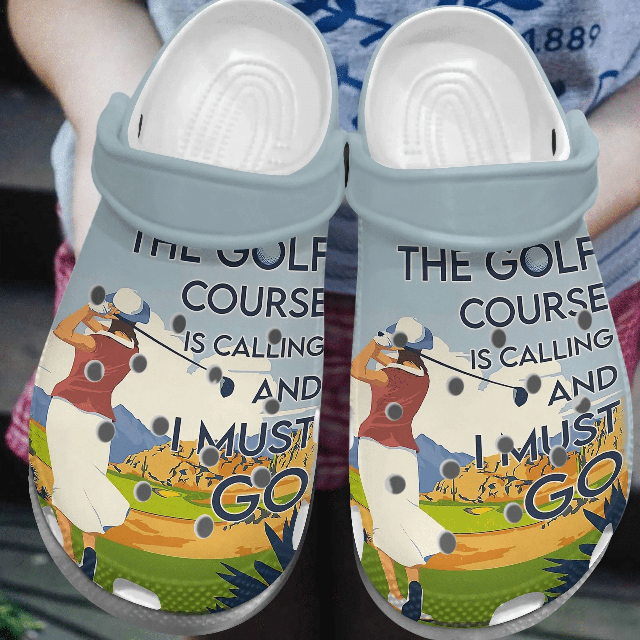 Golf Clog The Golf Course Is Calling Classic Crocs Gift For Men And Women & Her