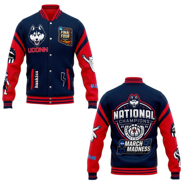 Uconn Huskies NCAA Baseball Jacket For Fan CFB1461