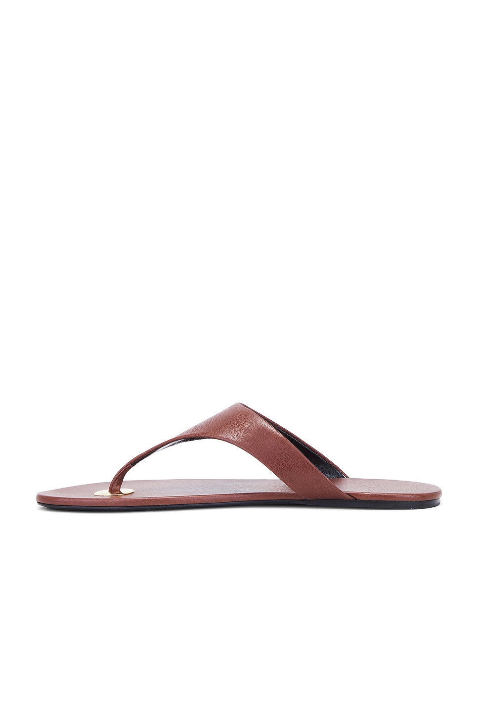 Saint Laurent Kouros Flat Sandal in Cigar