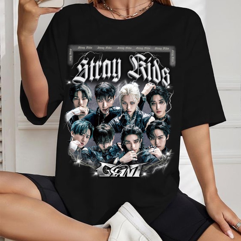 Stray Kids Giant Album Graphic Shirt Stray Kids Dominate World Tour Shirt