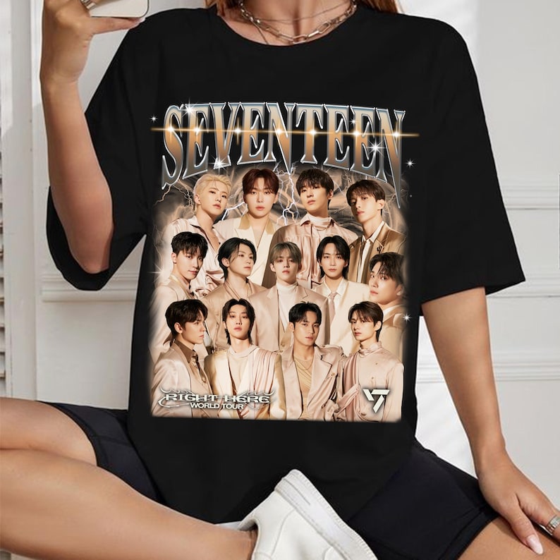 Sevenshirtn Kpop Graphic Shirt Sevenshirtn Right Here World Tour Shirt