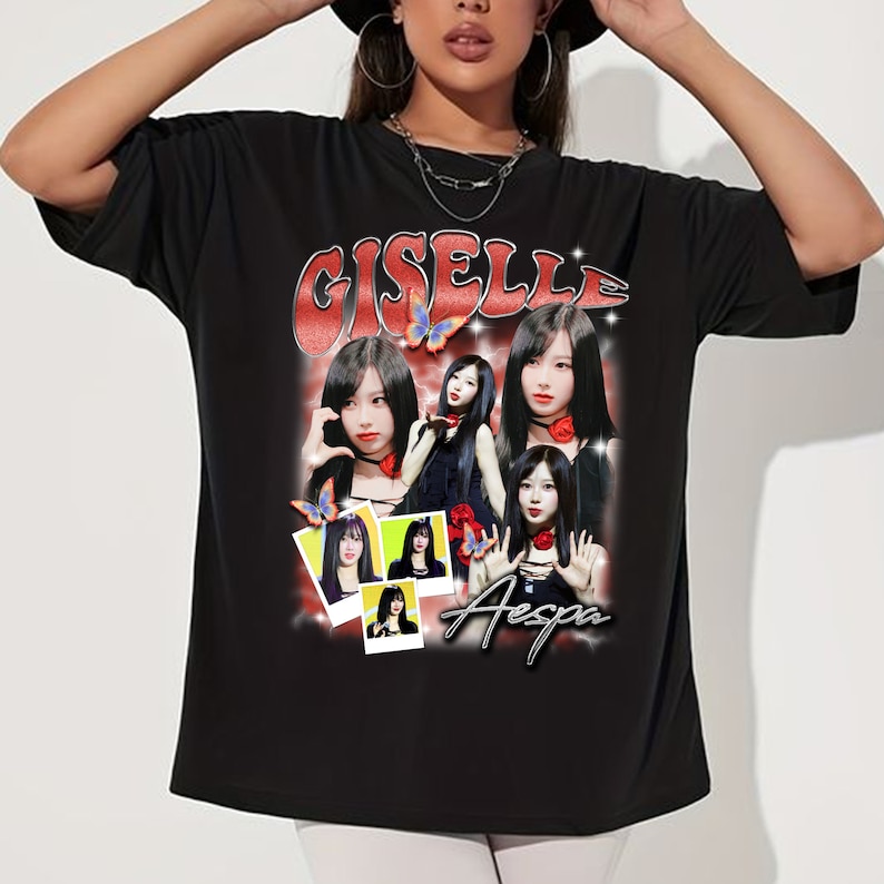 Giselle Aespa Kpop Shirt Aespa Synk Hyper Line Tour Shirt Aespa Tour Shirt