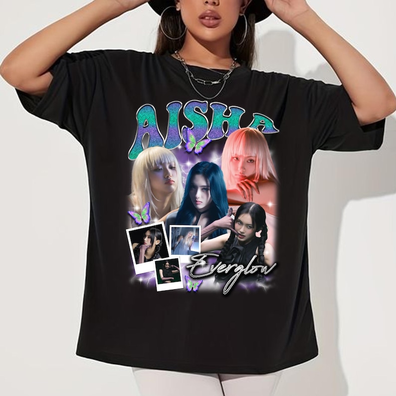 Aisha Everglow Graphic Shirt Everglow 2025 Us Tour: Pulse & Hearshirt