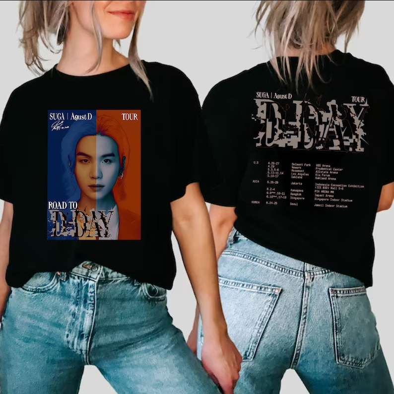 Agust D D Day Tour Shirt Suga D Day Album Shirt Agust D World Tour Shirt