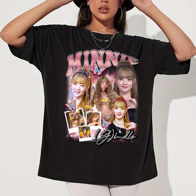 Minnie Gidle Graphic Shirt Gidle I-Dol World Tour Shirt G-Idle I Sway Album Shirt