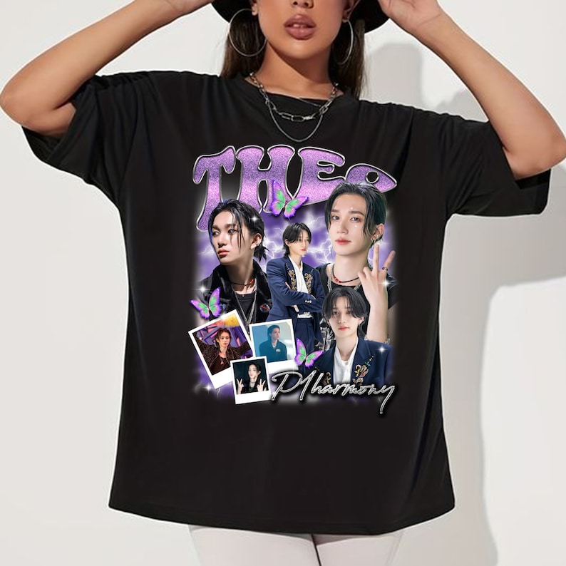 Theo P1Harmony Graphic Shirt 2025 P1Harmony Live Tour P1Ustage H: Utop1A Shirt