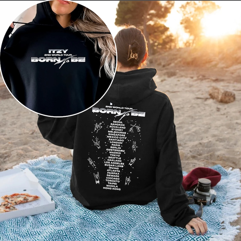 Itzy Born To Be 2Nd World Tour Hoodie Itzy World Tour Shirt Itzy Untouchable