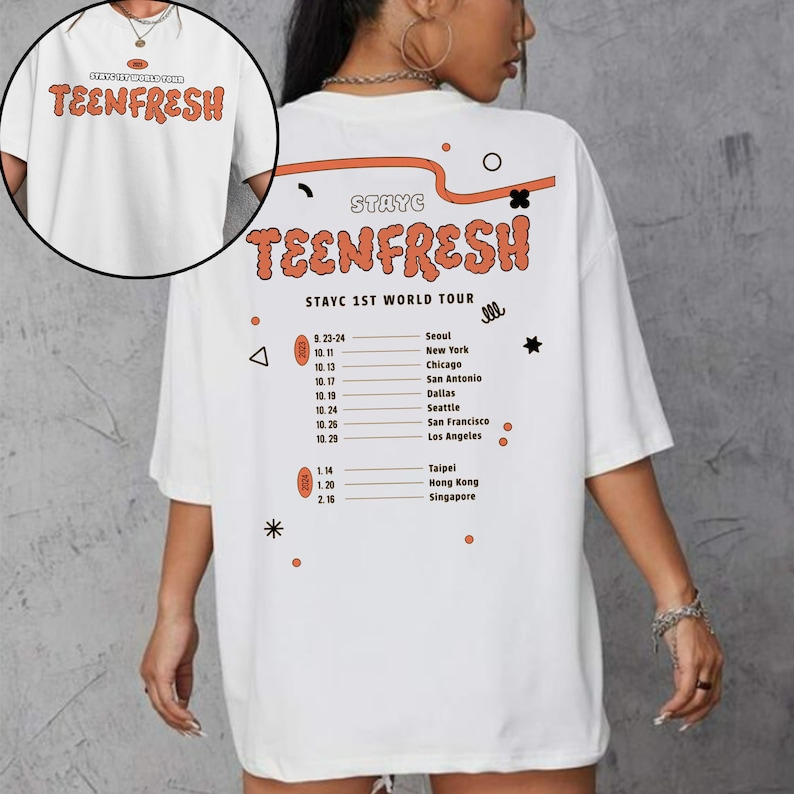 Stayc Shirtnfresh World Tour Shirt Stayc Shirtnfresh Shirt Stayc Kpop Shirt