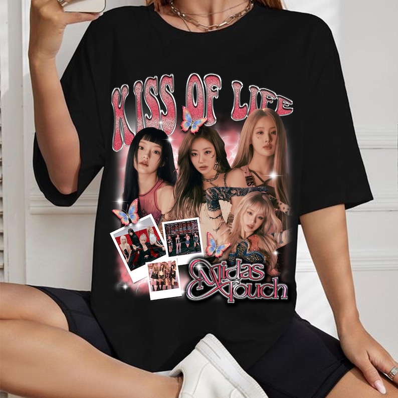 Kiss Of Life Midas Touch Graphic Shirt Kiss Of Life Kiss Road World Tour Shirt