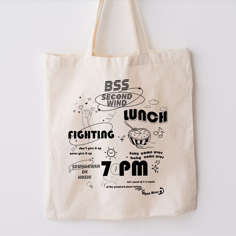 Bss Second Wind Track List Album Tote Bag Bss Sevenshirtn Tote Fighting Bss Tote