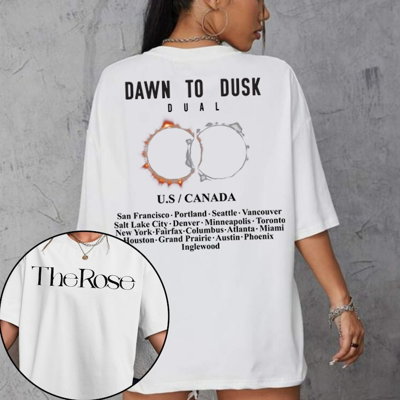 The Rose Dual Album Shirt Dawn To Dusk Tour 2025 Shirt The Rose Kpop Shirt